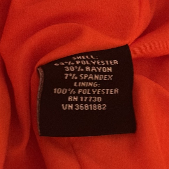 Orange One Shoulder Scallop Victoria Beckham X Target Calla Lily Ruffle Dress XS - Picture 13 of 16